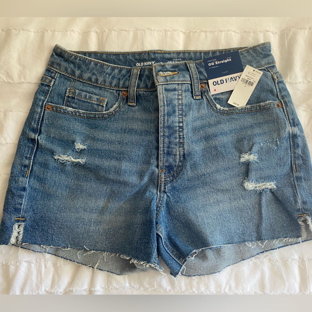 NWT OLD NAVY High Rise OG Straight Denim Shorts